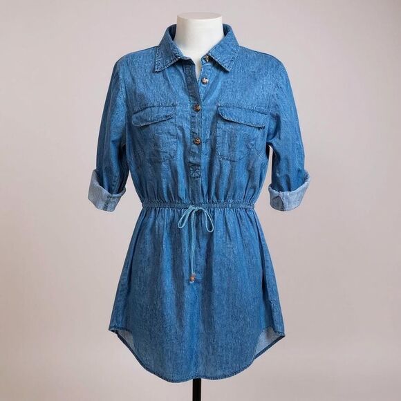 Speed Limit MPH Denim Mini Dress. Size Medium - Picture 2 of 14